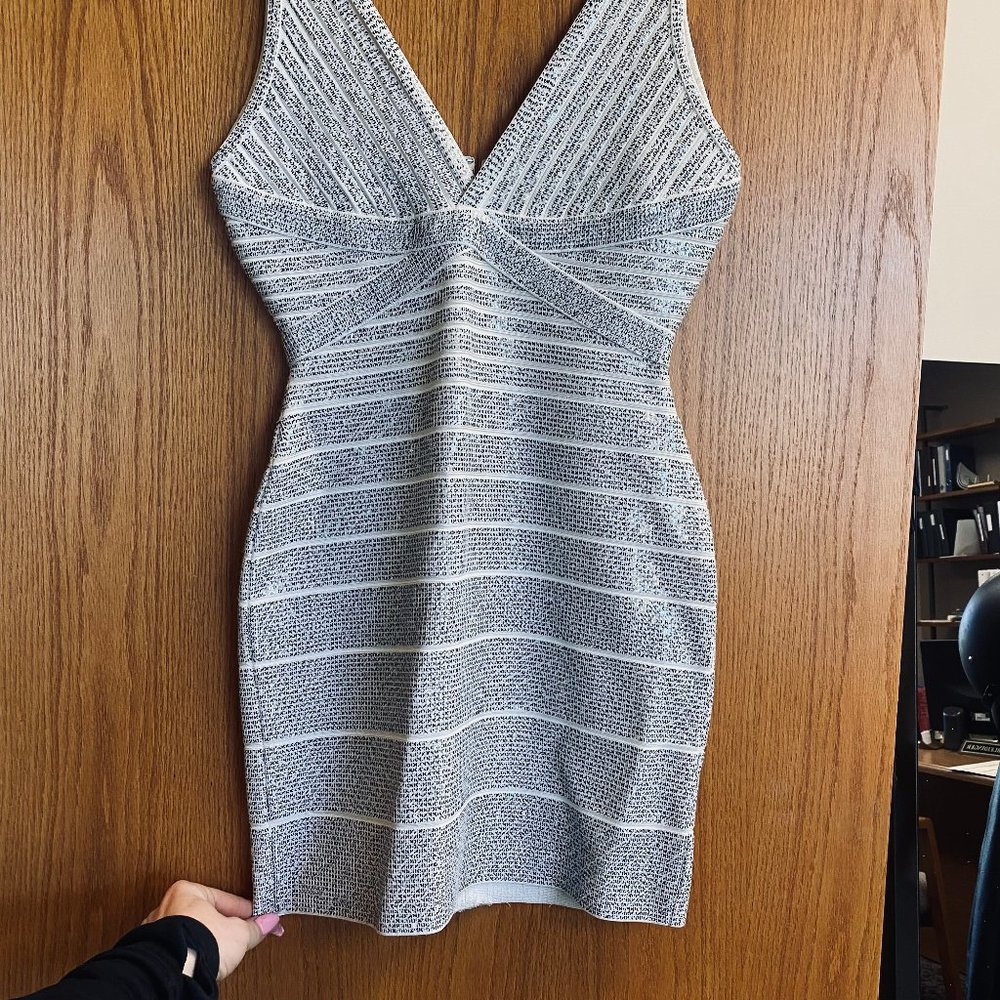 Herve Leger Siler/ White dress